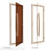 SAWO Дверь 741-4SGA, 690mm х 1890mm, бронза с порогом с вертикальной ручкой, осина