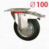Колесо промышленное поворотное с тормозом диаметр 100
