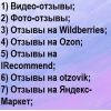 Отзывы на заказ Wildberries,Ozon,Видео-отзывы,Фото-отзывы,IRecommend,otzovik и т.д.